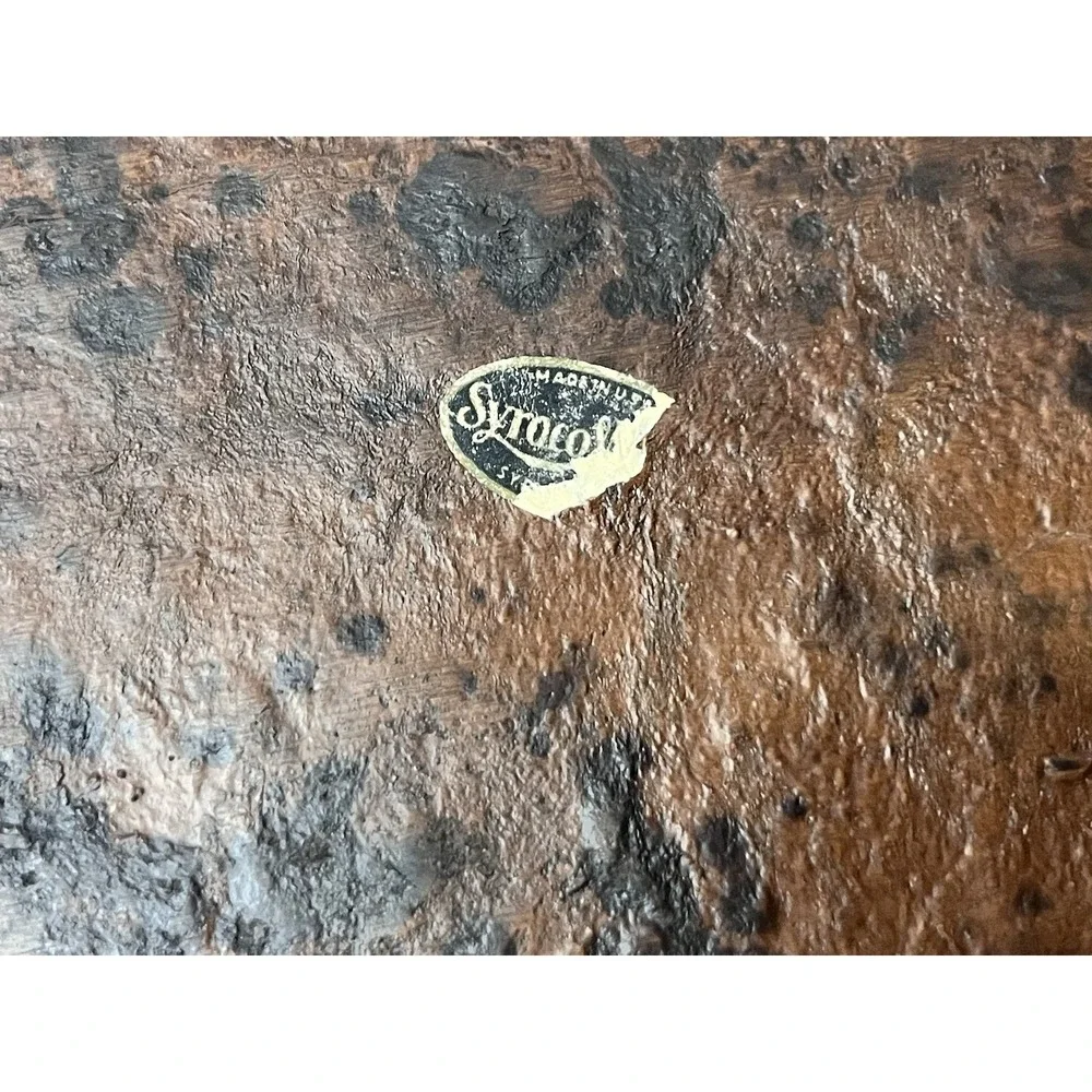 Vintage Syroco Wood Leaf Decorative Tray with Handles Fall 12
